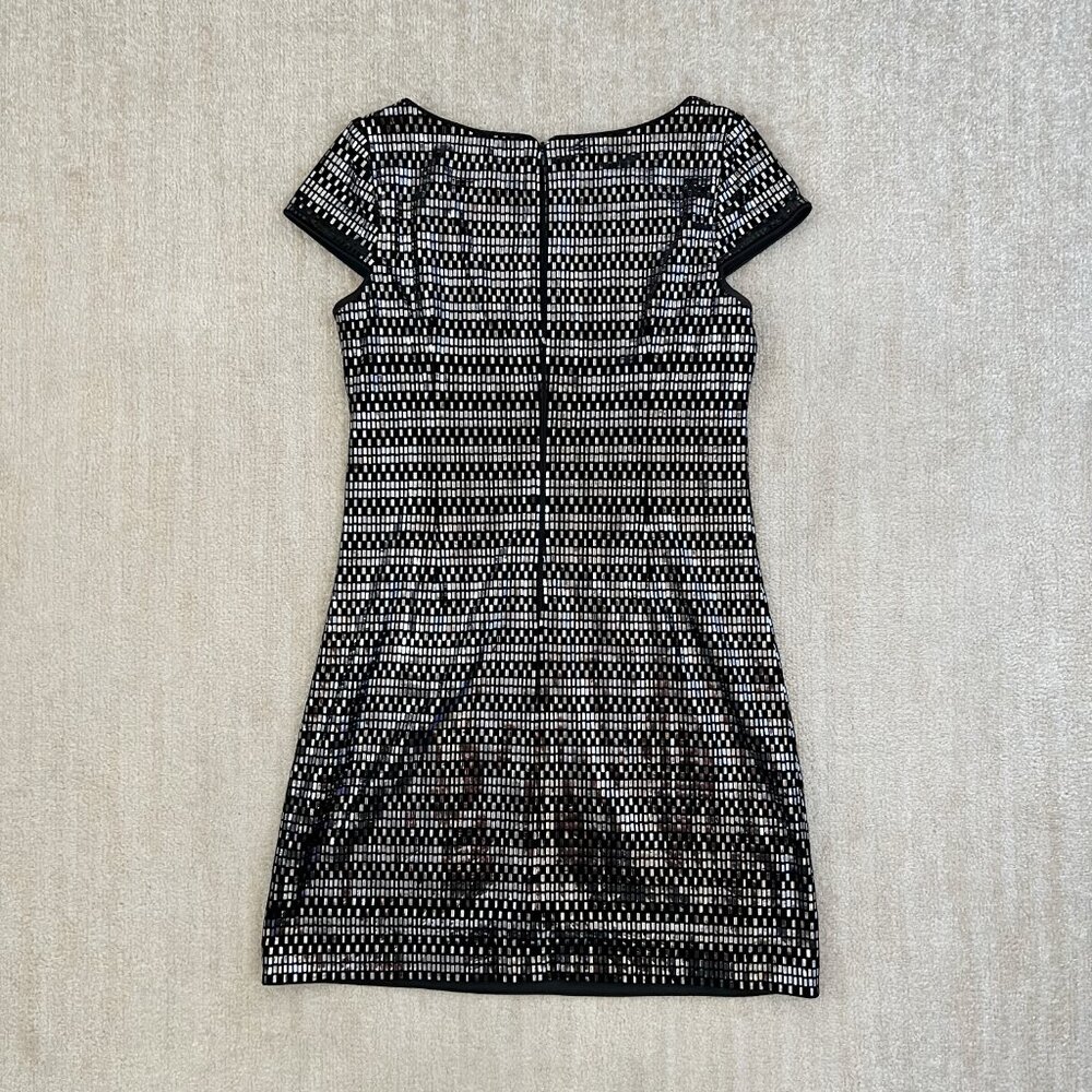 Vince Camuto Black Silver Cocktail Mini Dress 12 - Picture 4 of 10